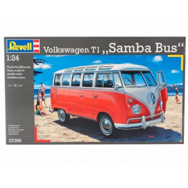 KIT PARA MONTAR REVELL KOMBI VOLKSWAGEN T1 SAMBA BUS 1/24 173 PEÇAS REV 07399